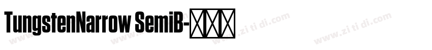 TungstenNarrow SemiB字体转换 TungstenNarrow SemiB字体转换
